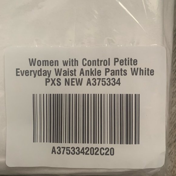 NWT WOMEN WITH CONTROL EVERYDAY WAIST ANKLE PANTS WHITE PXXS, PXS - Picture 11 of 11